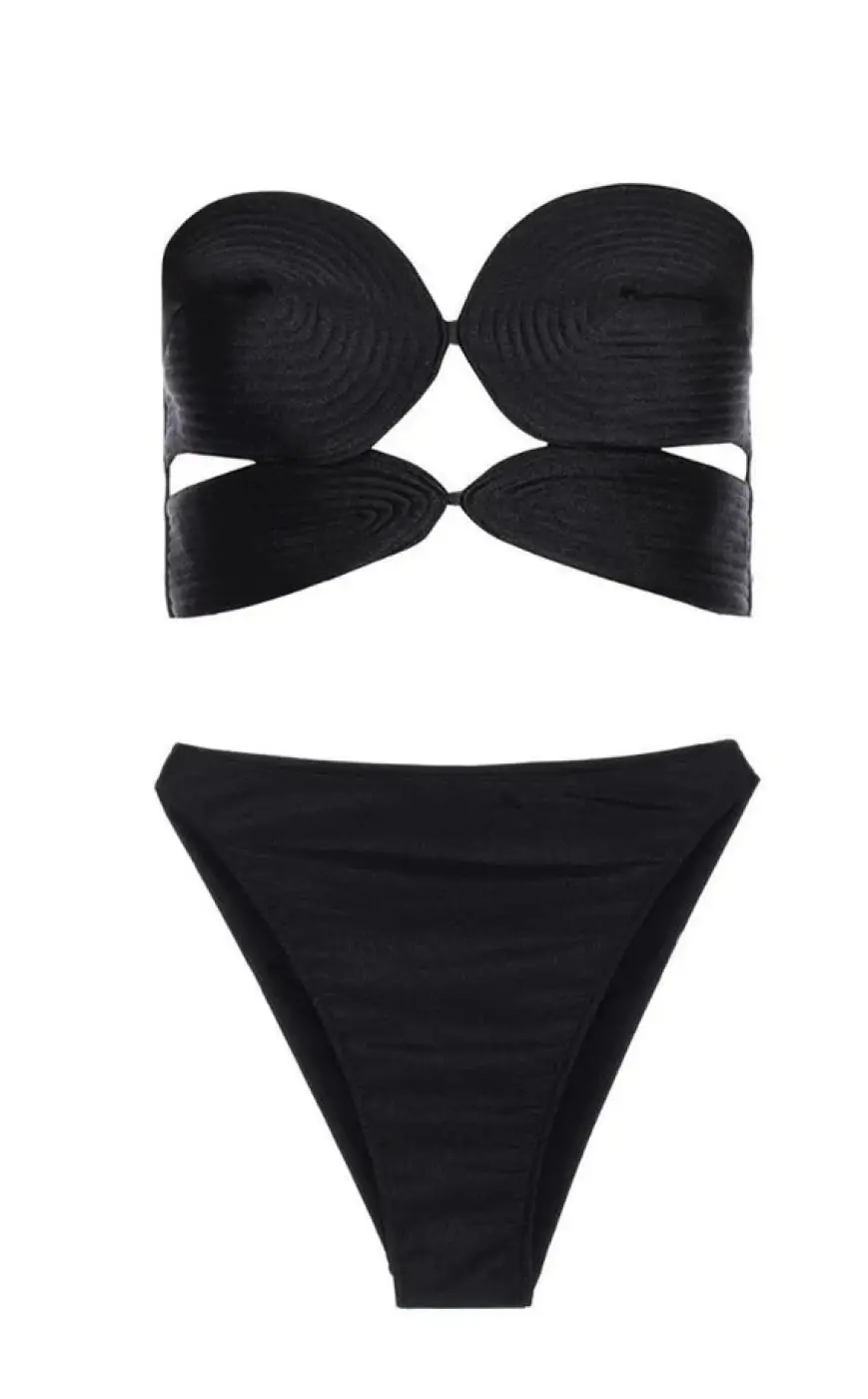 ADRIANA DEGREAS KUPAĆI MATELASSE STRAPLESS HIGH-LEG