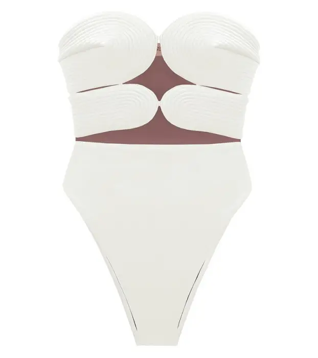 ADRIANA DEGREAS KUPAĆI MATELASSE STRAPLESS HIGH-LEG